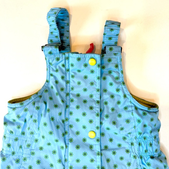 Hanna Andersson Winterwear Snow Overalls - Size 100 Girls US 4 Floral Print - Picture 2 of 16